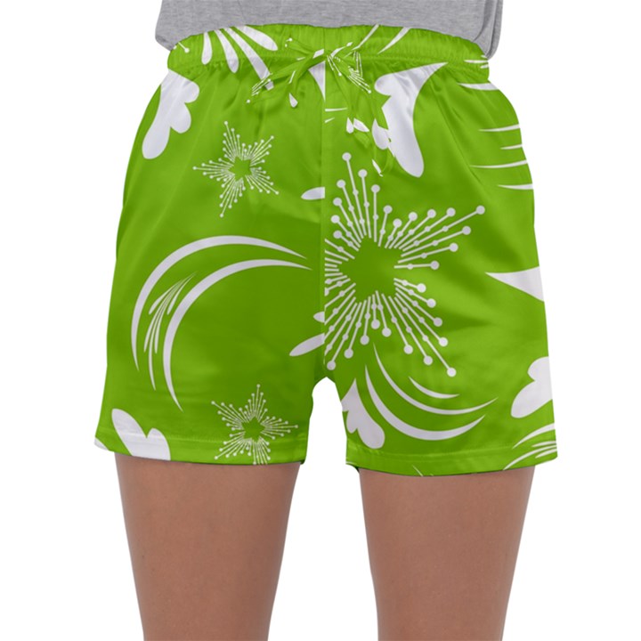 Folk flowers print Floral pattern Ethnic art Sleepwear Shorts