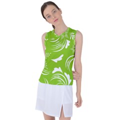 Folk Flowers Print Floral Pattern Ethnic Art Women s Sleeveless Sports Top by Eskimos