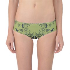 Floral Folk Damask Pattern Fantasy Flowers  Classic Bikini Bottoms by Eskimos