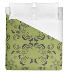 Floral Folk Damask Pattern Fantasy Flowers  Duvet Cover (queen Size) by Eskimos