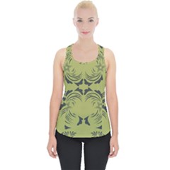 Floral Folk Damask Pattern Fantasy Flowers  Piece Up Tank Top by Eskimos