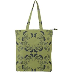 Floral Folk Damask Pattern Fantasy Flowers  Double Zip Up Tote Bag by Eskimos