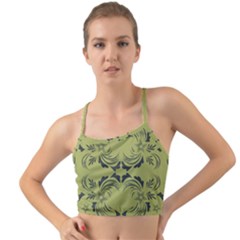 Floral Folk Damask Pattern Fantasy Flowers  Mini Tank Bikini Top by Eskimos