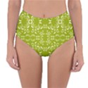 Floral folk damask pattern  Reversible High-Waist Bikini Bottoms View3