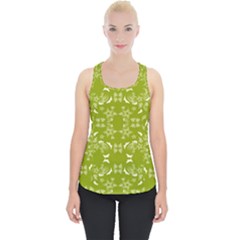 Floral Folk Damask Pattern  Piece Up Tank Top by Eskimos