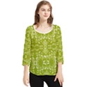 Floral folk damask pattern  Chiffon Quarter Sleeve Blouse View1