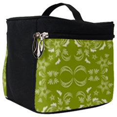 Floral Folk Damask Pattern  Make Up Travel Bag (big) by Eskimos