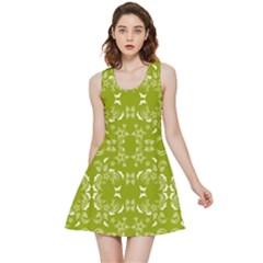 Floral Folk Damask Pattern  Inside Out Reversible Sleeveless Dress by Eskimos