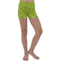 Floral folk damask pattern  Kids  Lightweight Velour Yoga Shorts View1