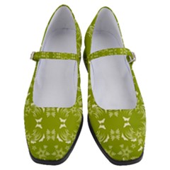 Floral Folk Damask Pattern  Women s Mary Jane Shoes by Eskimos