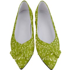 Floral Folk Damask Pattern  Women s Bow Heels by Eskimos