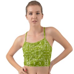 Floral Folk Damask Pattern  Mini Tank Bikini Top by Eskimos