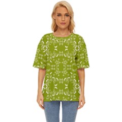 Floral Folk Damask Pattern  Oversized Basic Tee by Eskimos