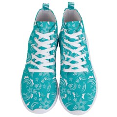 Folk Flowers Print Floral Pattern Ethnic Art Men s Lightweight High Top Sneakers by Eskimos