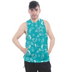 Folk Flowers Print Floral Pattern Ethnic Art Men s Sleeveless Hoodie by Eskimos