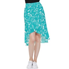 Folk Flowers Print Floral Pattern Ethnic Art Frill Hi Low Chiffon Skirt by Eskimos