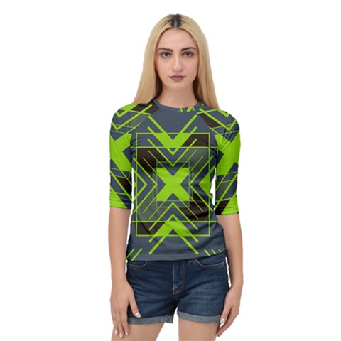 Abstract Geometric Design    Quarter Sleeve Raglan Tee by Eskimos