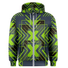 Abstract Geometric Design    Men s Zipper Hoodie