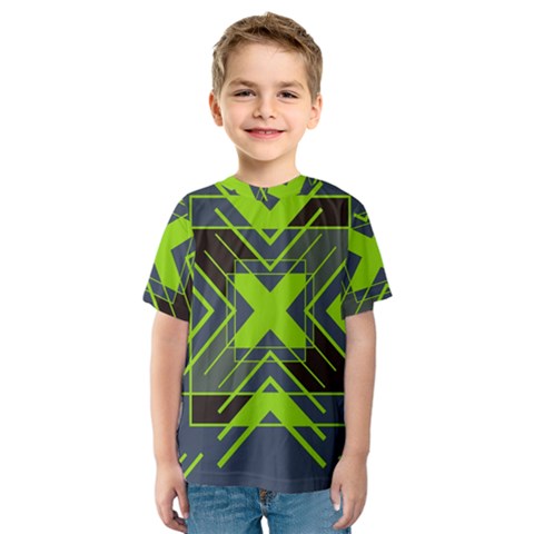 Abstract Geometric Design    Kids  Sport Mesh Tee by Eskimos