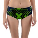 Abstract geometric design    Reversible Mid-Waist Bikini Bottoms View1