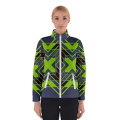 Abstract Geometric Design    Women s Bomber Jacket by Eskimos