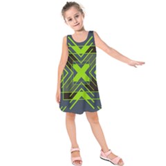 Abstract Geometric Design    Kids  Sleeveless Dress by Eskimos