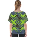 Abstract geometric design    V-Neck Dolman Drape Top View2