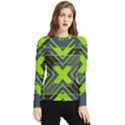 Abstract geometric design    Women s Long Sleeve Rash Guard View1