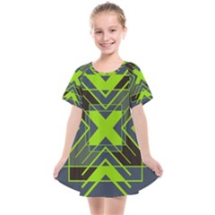 Abstract Geometric Design    Kids  Smock Dress by Eskimos