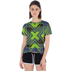 Abstract Geometric Design    Open Back Sport Tee by Eskimos