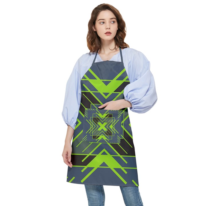 Abstract geometric design    Pocket Apron