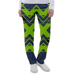 Abstract Geometric Design    Women s Casual Pants by Eskimos