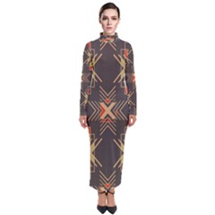 Abstract Geometric Design    Turtleneck Maxi Dress by Eskimos