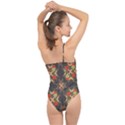 Abstract geometric design    Classic One Shoulder Swimsuit View2