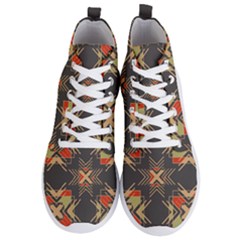 Abstract Geometric Design    Men s Lightweight High Top Sneakers by Eskimos