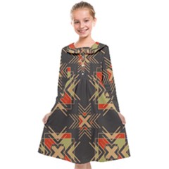 Abstract Geometric Design    Kids  Midi Sailor Dress by Eskimos