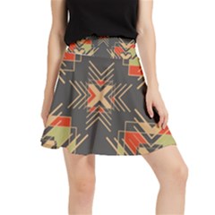 Abstract Geometric Design    Waistband Skirt by Eskimos