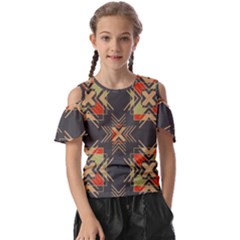 Abstract Geometric Design    Kids  Butterfly Cutout Tee