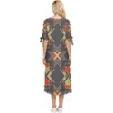 Abstract geometric design    Bow Sleeve Chiffon Midi Dress View4