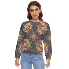 Abstract Geometric Design    Women s Long Sleeve Raglan Tee