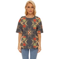 Abstract Geometric Design    Oversized Basic Tee