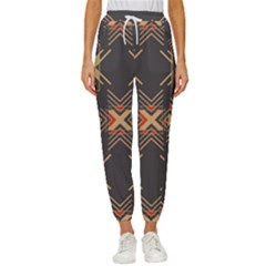 Abstract Geometric Design    Cropped Drawstring Pants by Eskimos