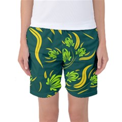 Folk Flowers Print Floral Pattern Ethnic Art Women s Basketball Shorts by Eskimos