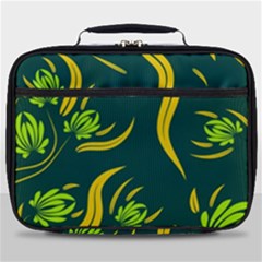 Folk Flowers Print Floral Pattern Ethnic Art Full Print Lunch Bag by Eskimos