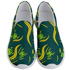 Folk Flowers Print Floral Pattern Ethnic Art Men s Lightweight Slip Ons by Eskimos