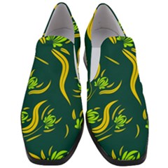 Folk Flowers Print Floral Pattern Ethnic Art Women Slip On Heel Loafers by Eskimos