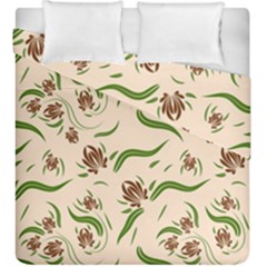 Folk Flowers Print Floral Pattern Ethnic Art Duvet Cover Double Side (king Size) by Eskimos