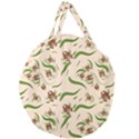 Folk flowers print Floral pattern Ethnic art Giant Round Zipper Tote View2