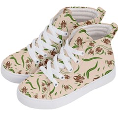 Folk Flowers Print Floral Pattern Ethnic Art Kids  Hi-top Skate Sneakers by Eskimos