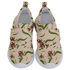 Folk Flowers Print Floral Pattern Ethnic Art Kids  Velcro No Lace Shoes by Eskimos